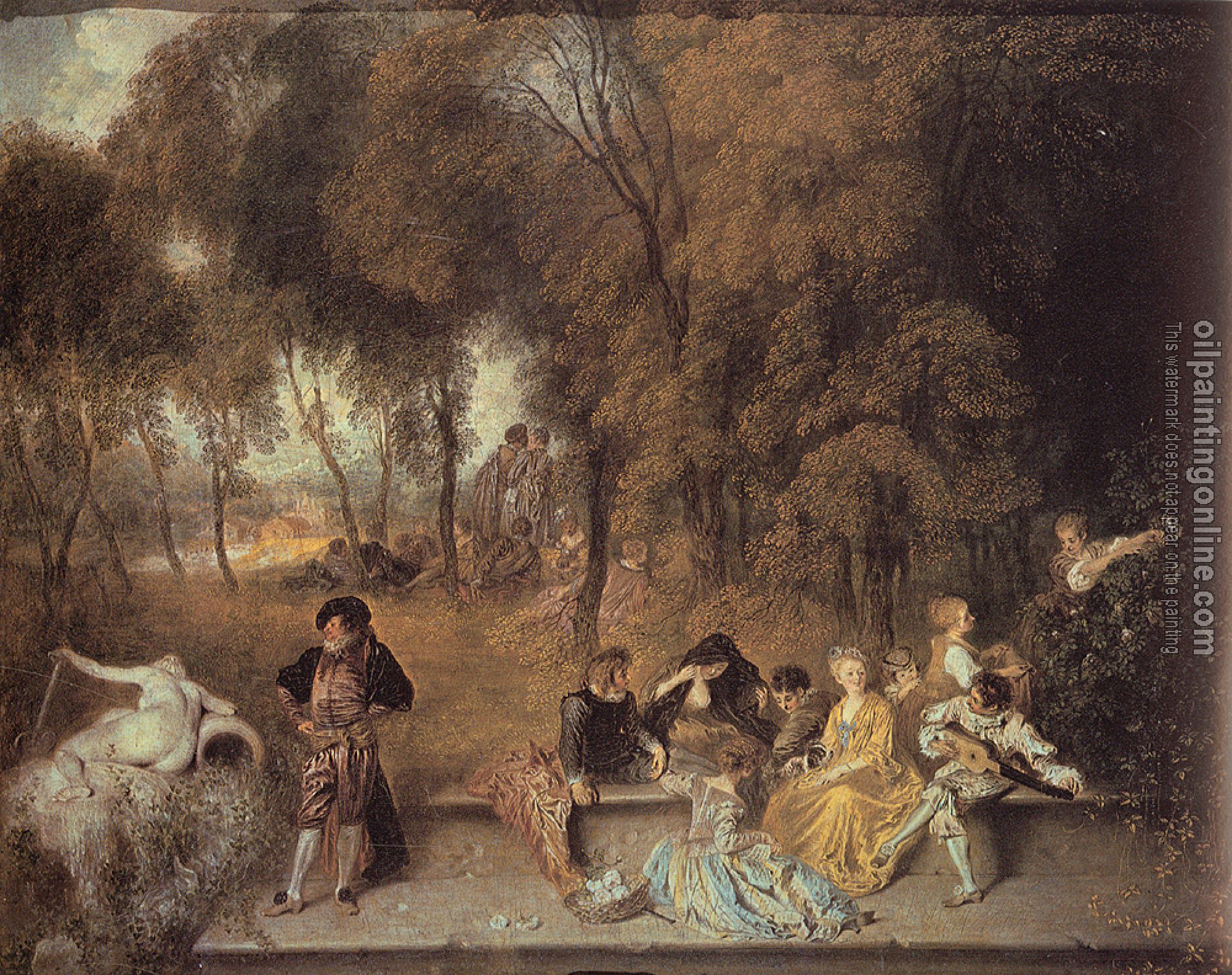 Watteau, Jean-Antoine - Merry Company in the Open Air